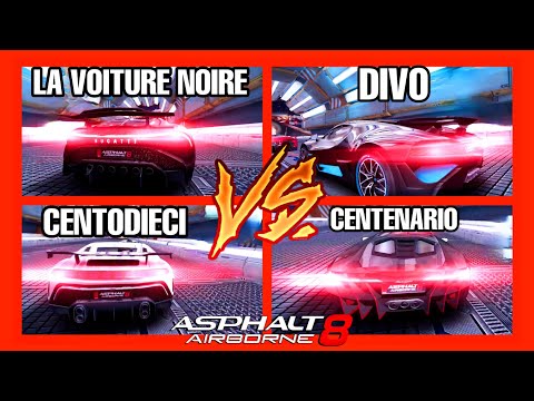CENTODIECI VS KINGS!! | Asphalt 8 Bugatti Centodieci vs Centenario vs LVN vs Bugatti Divo