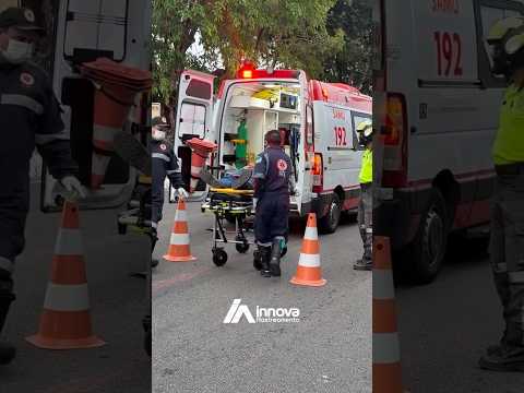 SAMU no local do aci:dente na Prudente de Morais
