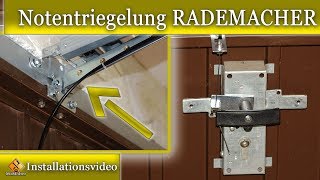 Notentriegelung an Schwingtor Installieren - Rademacher Garagentor Notentriegelung.