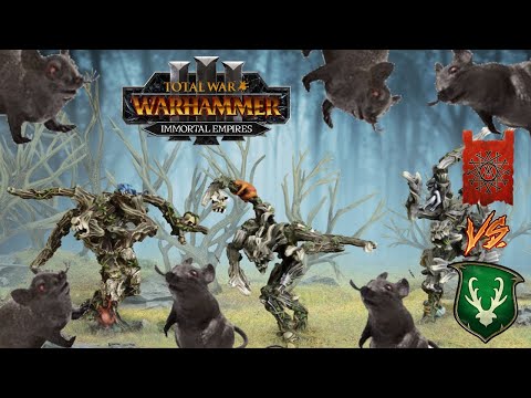 VERMTIDE MEETS THE TREE FOLK | Skaven vs Wood Elves - Total War Warhammer 3