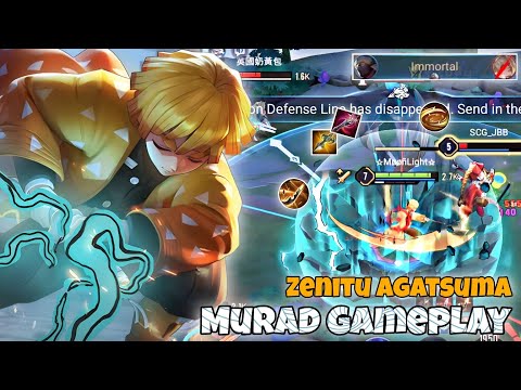Murad Jungle Pro Gameplay | Best Skin Zenitsu Agatsuma | Arena of Valor Liên Quân mobile CoT