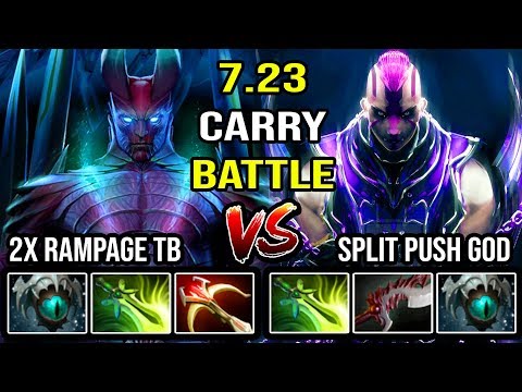 BATTLE OF THE CENTURY Crazy Split Push 8K Anti Mage Vs Rampage Terrorblade Godlike 7.23 DotA 2