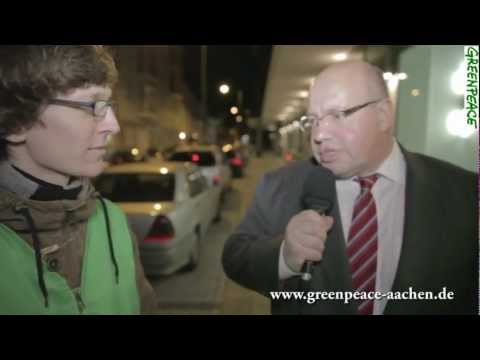 Bundesumweltminister Peter Altmaier im Interview der Greenpeace-Gruppe Aachen