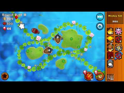 Bloons Monkey City Mobile E15 -  Monkey Sub In Action