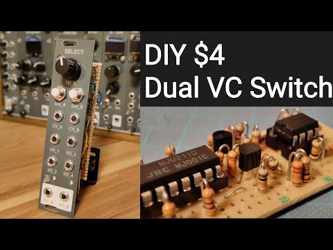 [ $4 ] DIY eurorack modular synth VC Switch - Dual two-way select module with analog switch IC