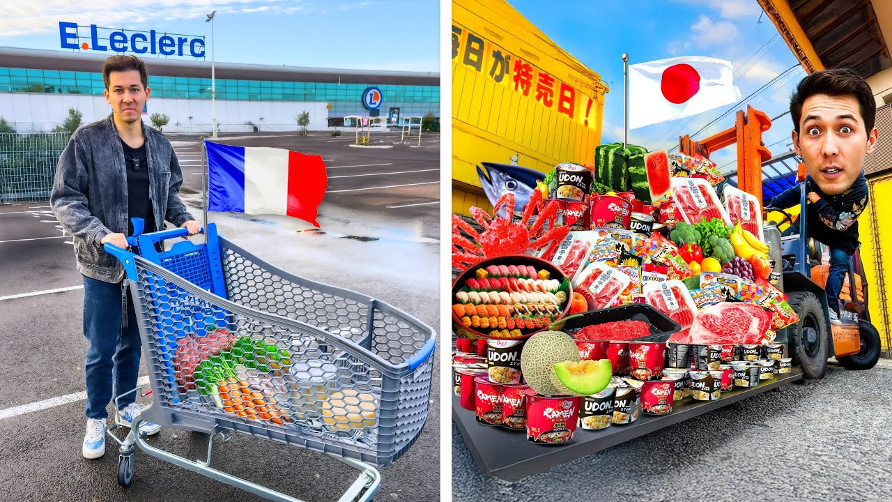 100€ au supermarché en France 🇫🇷 VS au Japon 🇯🇵