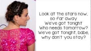 Glee - We&#39;ve Got Tonite (Lyrics)