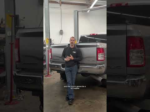 If you’re running a larger tire size, you probably need to re-gear! #ram2500cummins #dieselpowered
