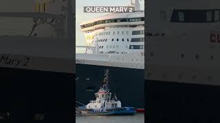 Queen Mary 2, morgendliche Einfahrt in den Hamburger Hafen, Shipspotting Hamburg