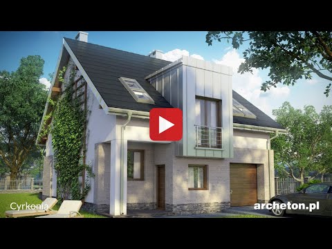 Projekt domu Cyrkonia - archeton.pl - z użytkowym poddaszem 185 m2