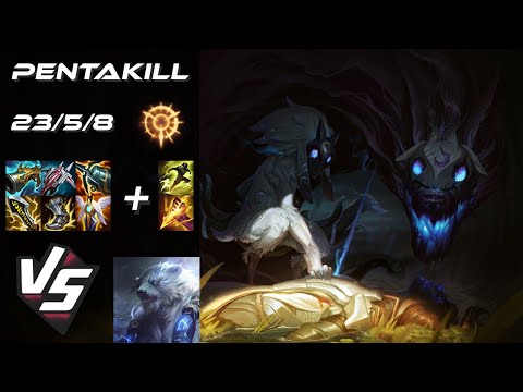JUNGLE Kindred vs Volibear [PENTAKILL] - EU Grandmaster Patch 25.19