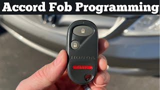 1997 - 2002 Honda Accord Remote Key Fob Programming - How To Program Honda Accord Remote Fob Pairing