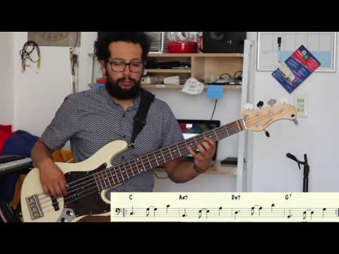 "Tumbao" examples for bass - Marcha #1-2 Aplication