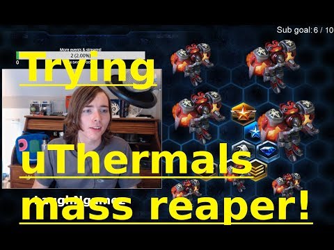 Starcraft 2 - MASS REAPERS - Trying Pro uThermals Strategy!