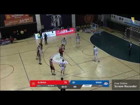 Finiš utakmice Sloboda - Spars 82:81