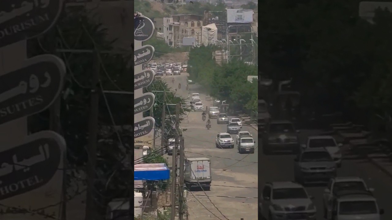 فتح الطريق بتعز الحوبان