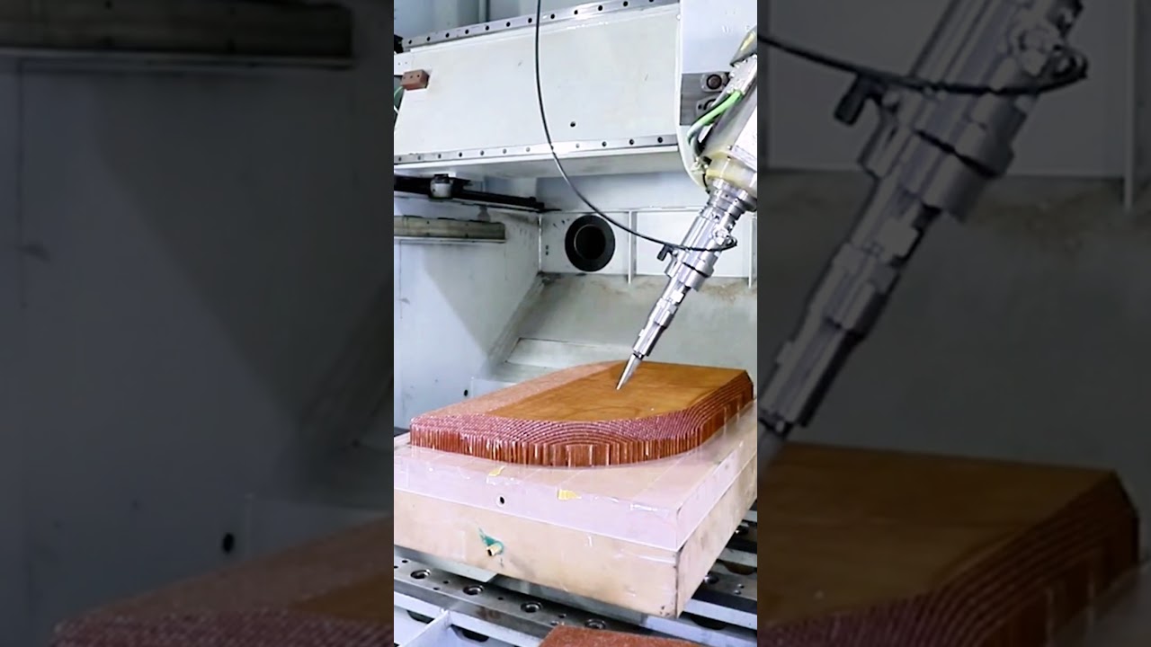 6-Axis Knife Cutting a Honeycomb Part