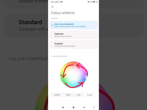 How to change display color in redmi all phone's #setting #interrestingfacts #youtubshorts