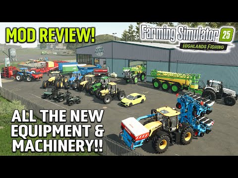 ALL THE NEW EQUIPMENT IN THE HIGHLANDS FISHING DLC! FARMING SIMULATOR 25