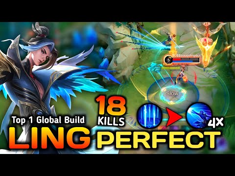 LING COLLECTOR SKIN WITH 18 KILLS! ~ Top 1 Global Ling Perfect Gameplay - MLBB