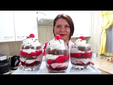 MINI BLACK FOREST CAKE IN GLASSES / CHRISTMAS/- Silvana Cocina ❤