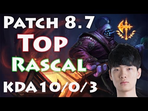 KZ Rascal Jax Vs irelia Patch 8.7 KDA 10/0/3