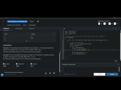Permutation And Modulus Codechef Contest Java Codegood