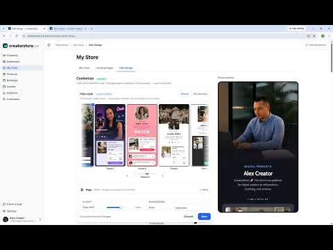 Tutorial: How to customize your CreatorStore design