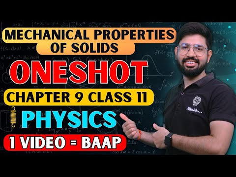 Class11 Chapter 9 Physics | Mechanical Properties f Solid Oneshot | Elasticity Oneshot CBSE JEE NEET