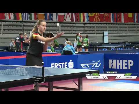 Annett Kaufmann (GER) vs Veranika Varabyova (BLR) | CGT QF | 2021 European Youth Championships