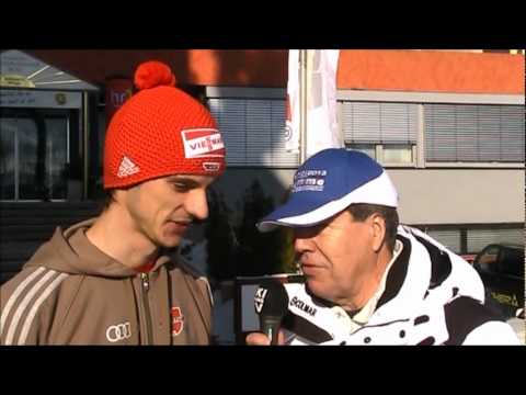 Ausblick mit Andreas Wank und der Zahnbürste auf Willingen - 10.02.2012