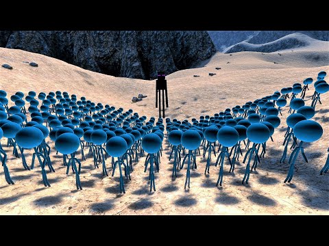 Enderman chasing and Stickman running away | Ultimate Epic Battle Simulator【UEBS】