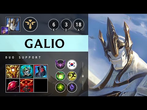 Galio Support vs Maokai - KR Master Patch 25.17
