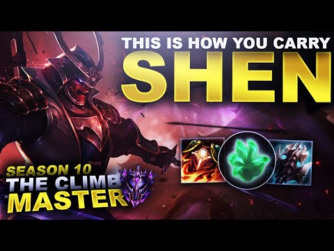 THIS IS HOW YOU CARRY WITH SHEN! - Climb to Master Season 10 | League of Legends