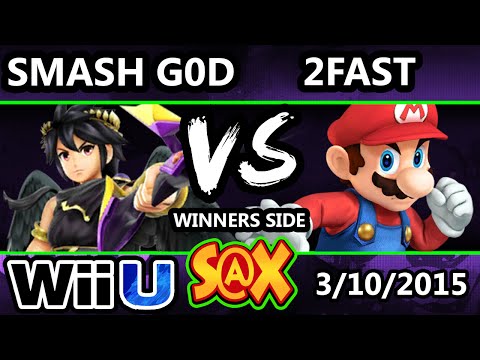 S@X - WS | 2Fast (Mario) Vs. Smash God (Dark Pit, Sheik) SSB4 Tournament - Smash 4 - Smash Wii U