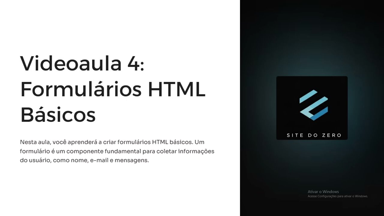 Site do Zero - Formulários HTML básicos