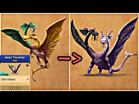 New Dragon MIST TWISTER MAX LEVEL 175 TITAN MODE - Dragons: Rise of Berk