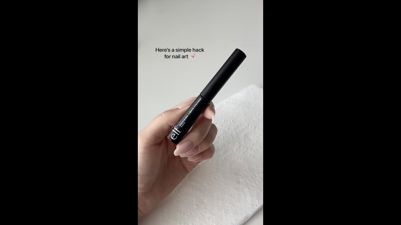 Nail Art Hack with Old Eyeliner Brush