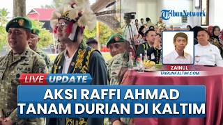 Aksi Utsus Presiden Raffi Ahmad Tanam Durian Musang King di Kodam VI/Mulawarman di Balikpapan