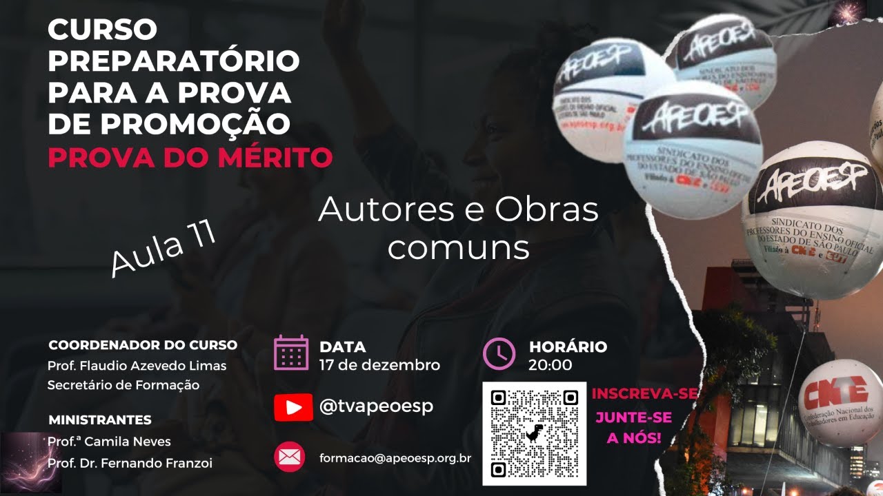 Curso Preparatório – Prova do Mérito - Aula 11 – Autores e Obras comuns