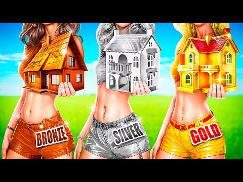 We Bouwen Een Geheime Kamer! GOUD vs ZILVER vs BRONS Meisje!