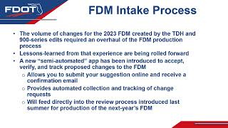 FDOT 2023 FDM Overview