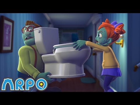 Arpo the Robot | Night Time Terrors - ZOMBIE! | Funny Cartoons for Kids | Arpo and Daniel