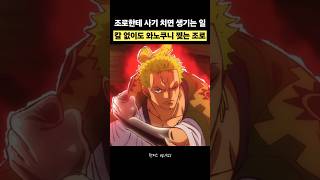 미호크가 2년 동안 괴물을 키워놓음...칼 없이도 와노쿠니 찢어발기는 조로