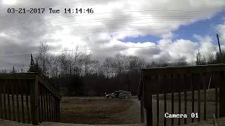 We got a creepy stalker - ( Security Camera footage )