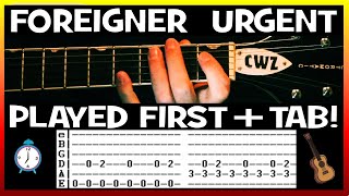Foreigner Urgent Guitar Chords Lesson & Tab Tutorial