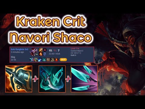 Kraken Navori Crit Shaco - PreS13 Ranked [League of Legends] Full Gameplay - Infernal Shaco