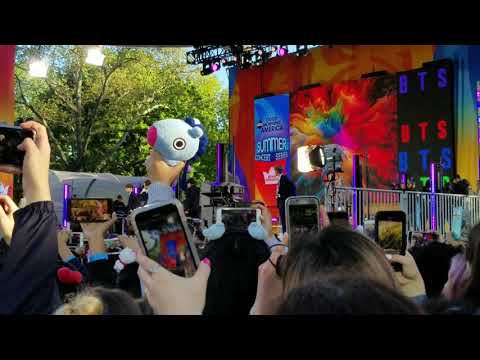 190515 Boy With Luv Soundcheck BTS 방탄소년단 Good Morning America GMA Summer Concert Series