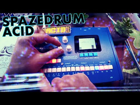 Gotharman's SpazeDrum // Acid Techno (with circuit-bent video glitches) #TTNM