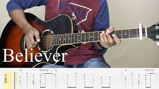 Download lagu BELIEVER - Imagine dragons - Fingerstyle Guitar Tutorial TAB. mp3
